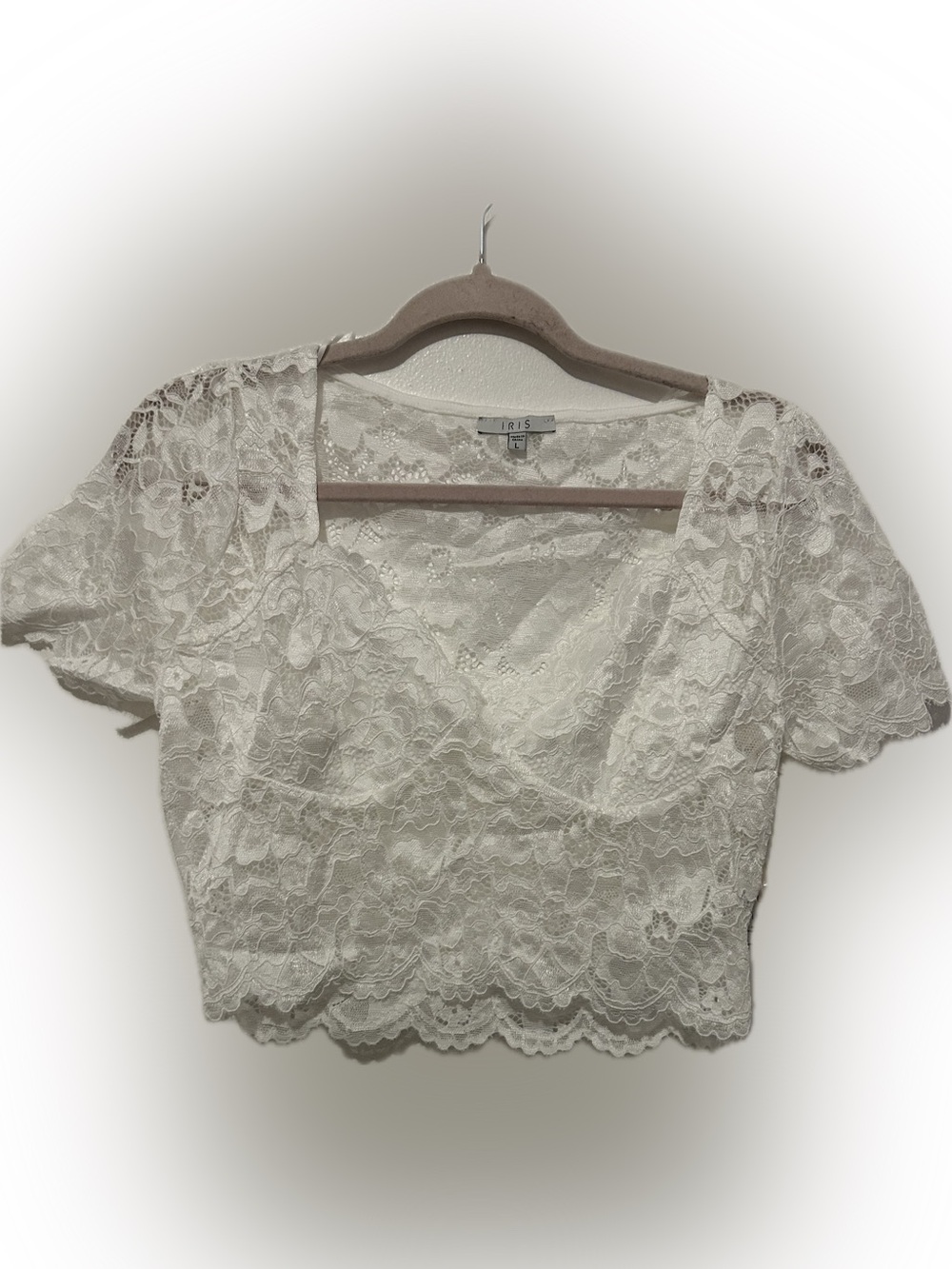 iris White Floral Lace V-Neck Camisole